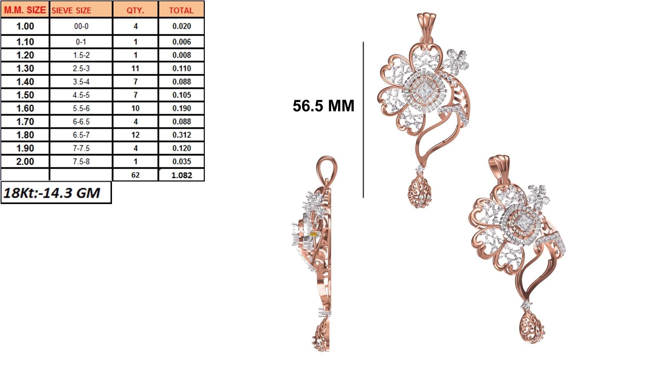 Women Heavy Unique Pendant STL FBX JCD Details 3D print model_1