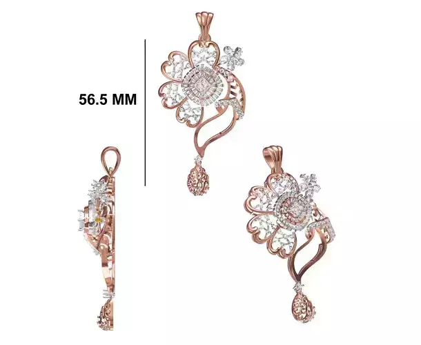 Women Heavy Unique Pendant STL FBX JCD Details 3D print model