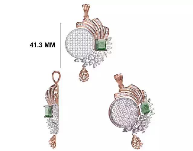 Women Heavy Unique Pendant STL FBX JCD Details 3D print model