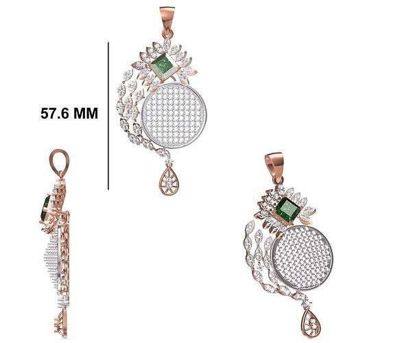 Women Heavy Unique Pendant STL FBX JCD Details 3D print model