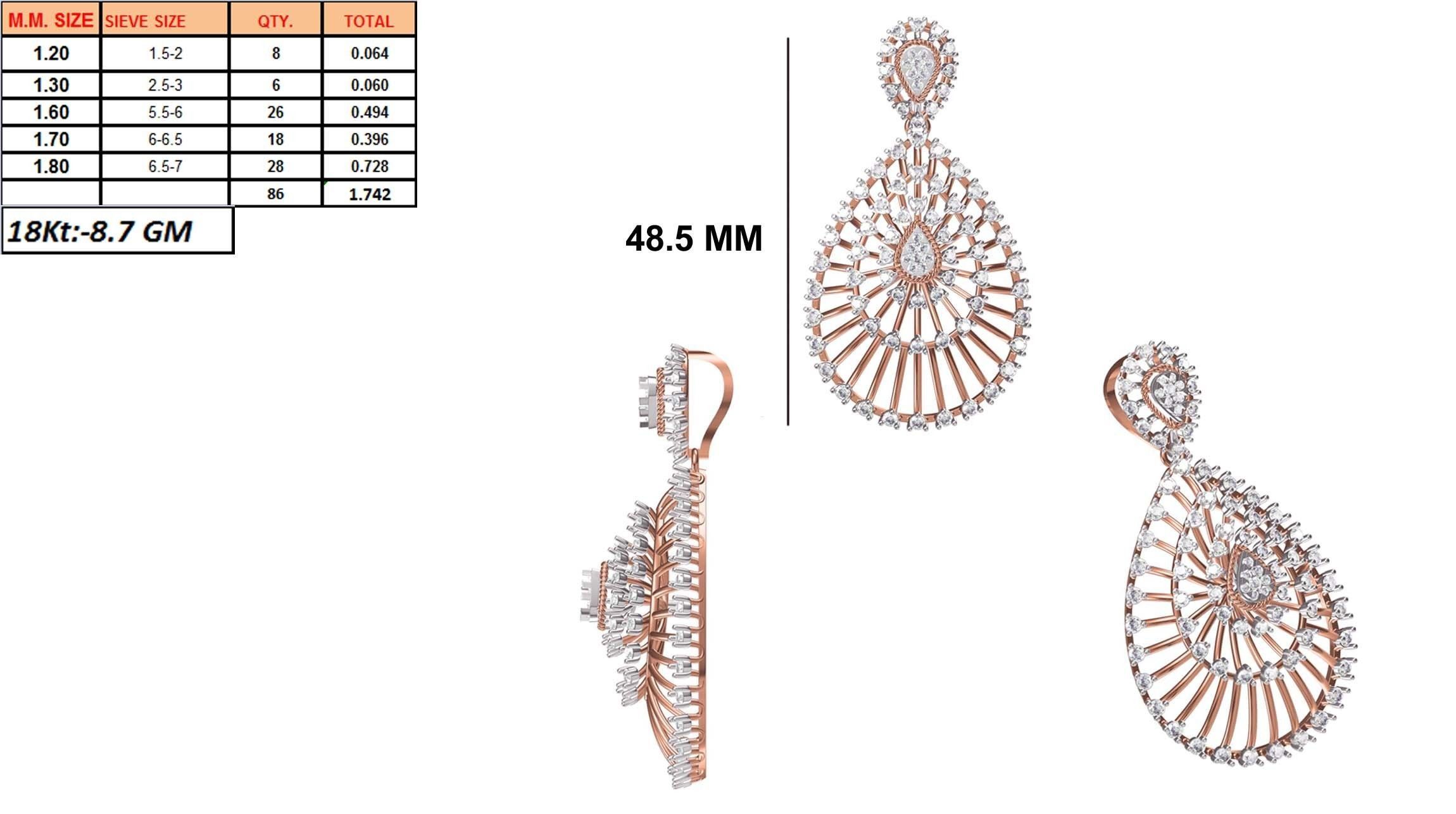 Women Heavy Unique Pendant STL FBX JCD Details 3D print model_1