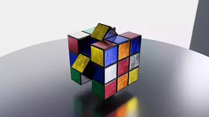 Rubiks Cube Low-poly 3D model