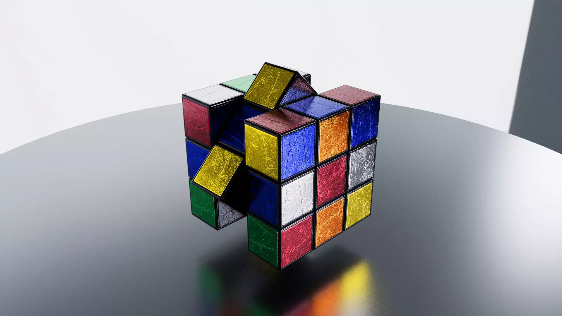Rubiks Cube Low-poly 3D model_0
