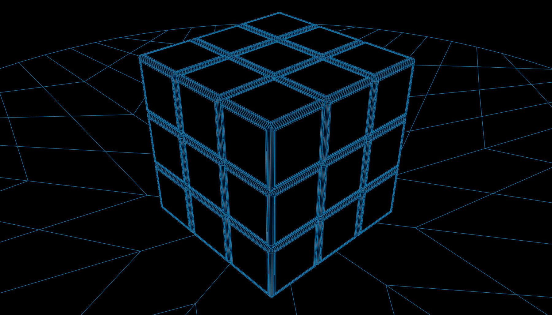 Rubiks Cube Low-poly 3D model_5