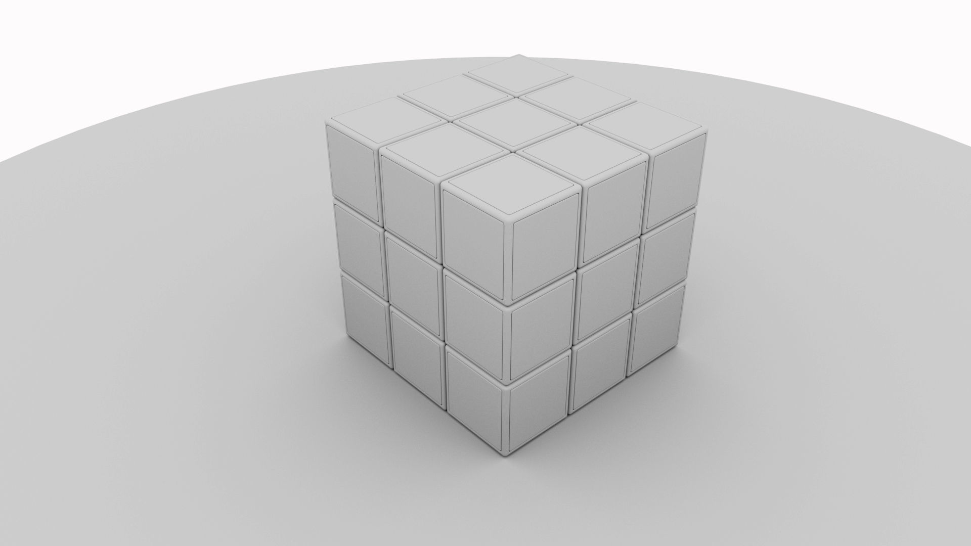 Rubiks Cube Low-poly 3D model_3