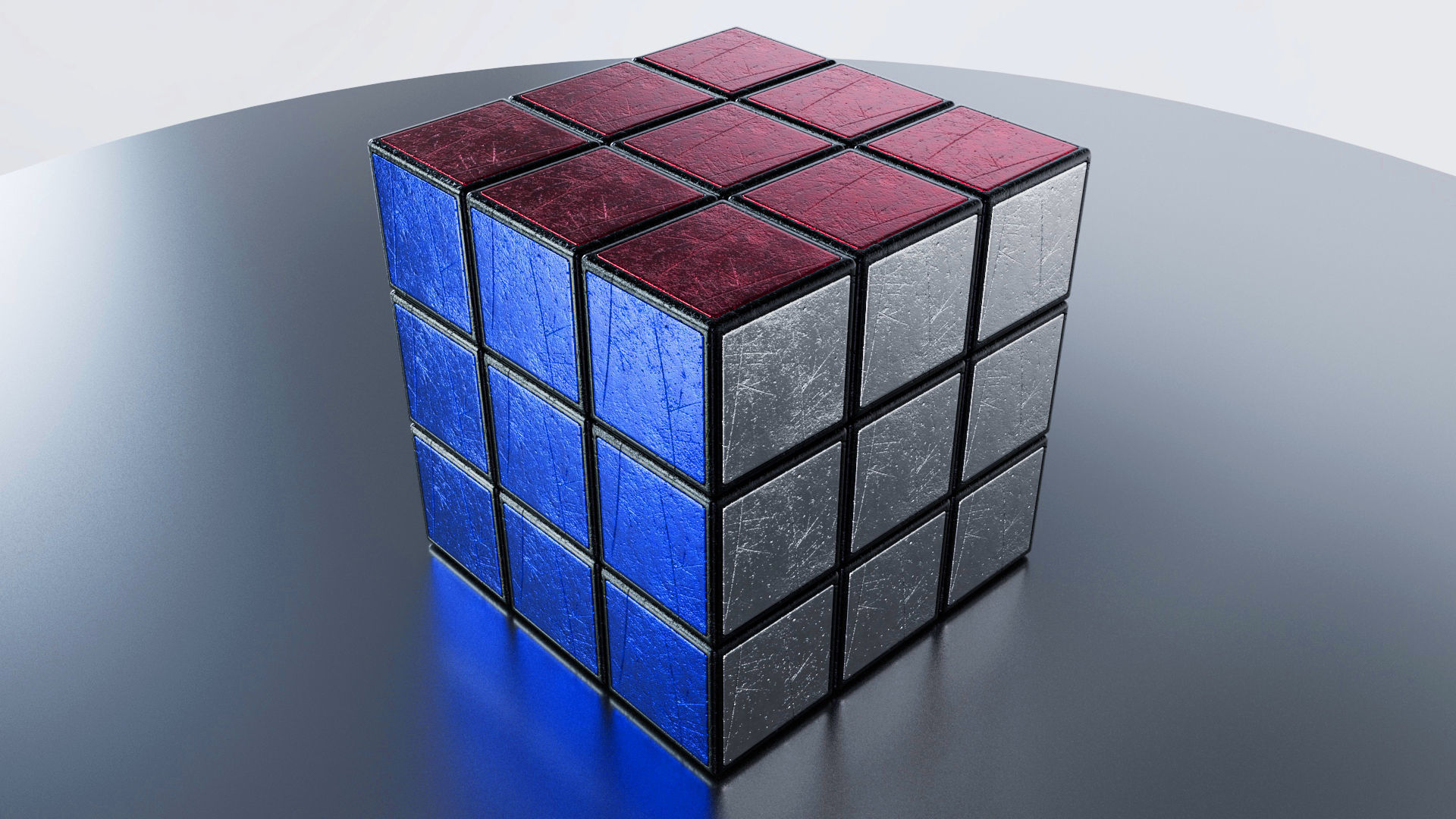 Rubiks Cube Low-poly 3D model_4