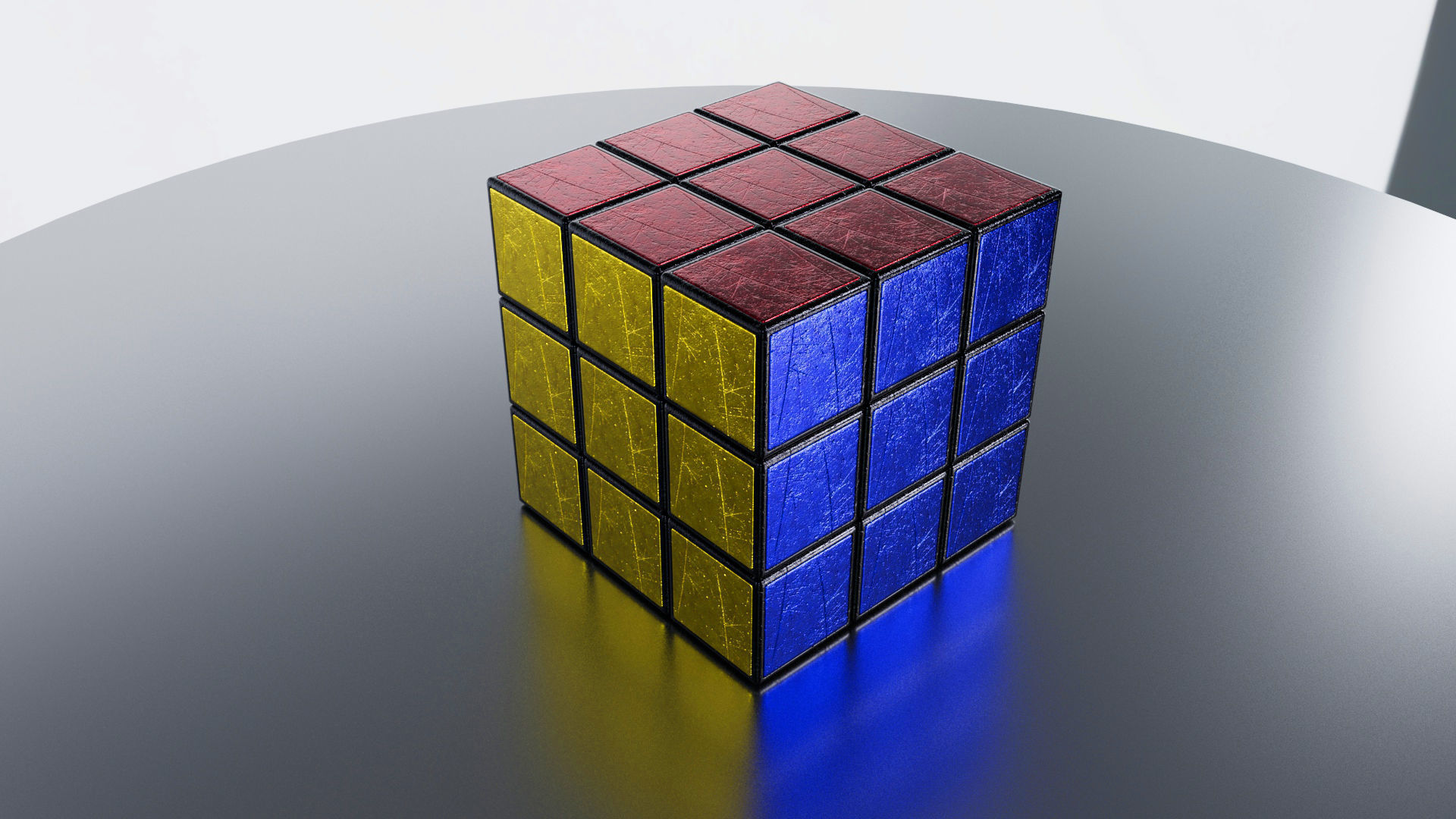 Rubiks Cube Low-poly 3D model_2