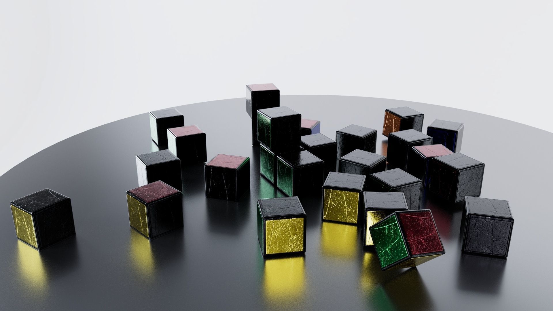 Rubiks Cube Low-poly 3D model_6