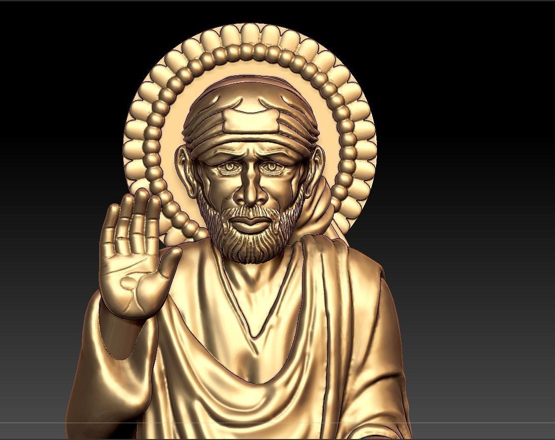 SAIBABA PENDENT 3D print model_1