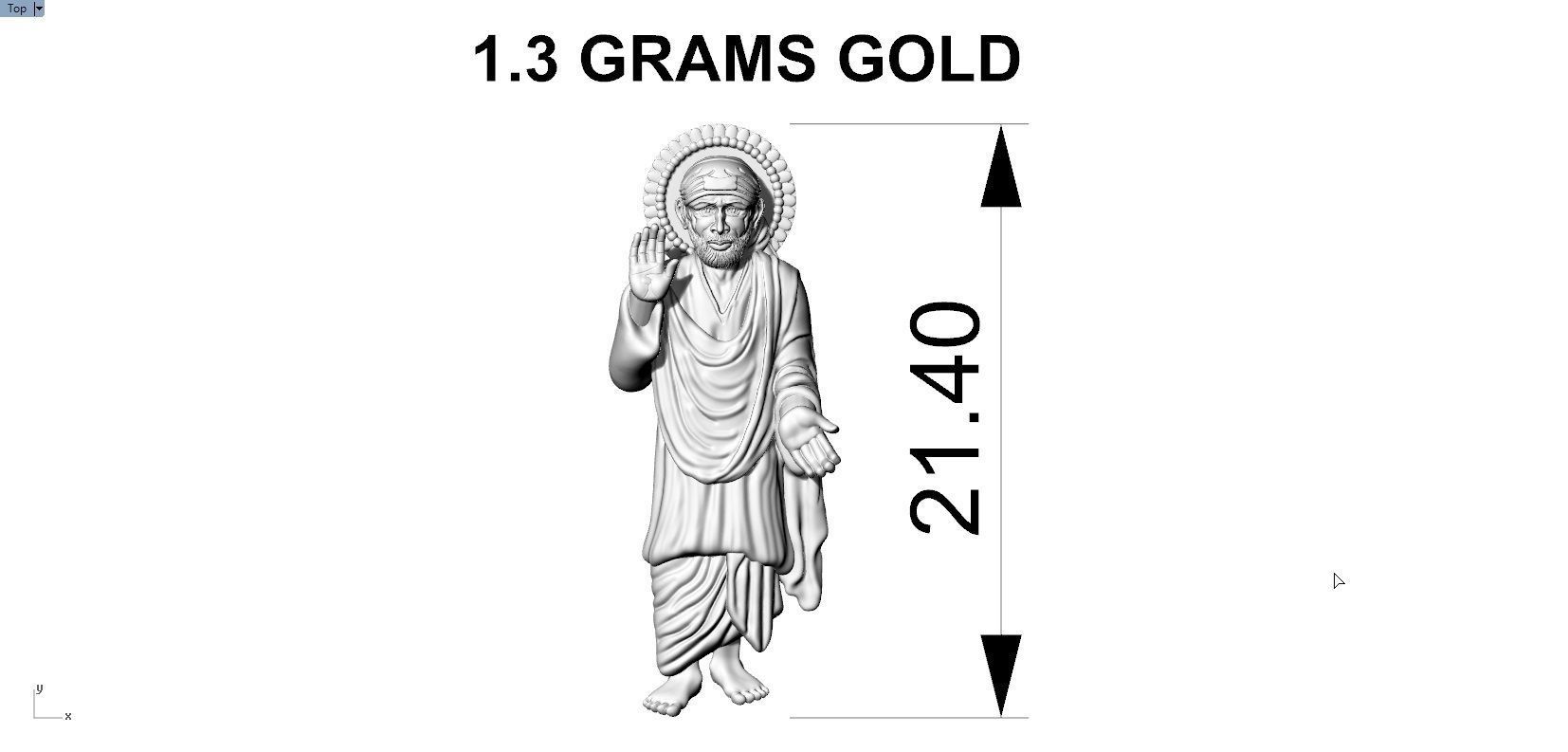 SAIBABA PENDENT 3D print model_10