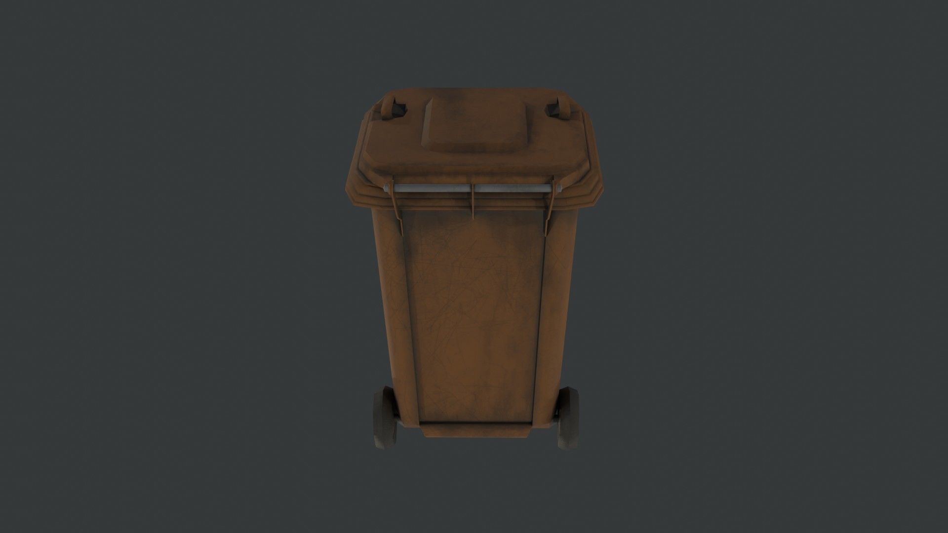 Plastic Trash Container Low-poly 3D model_7