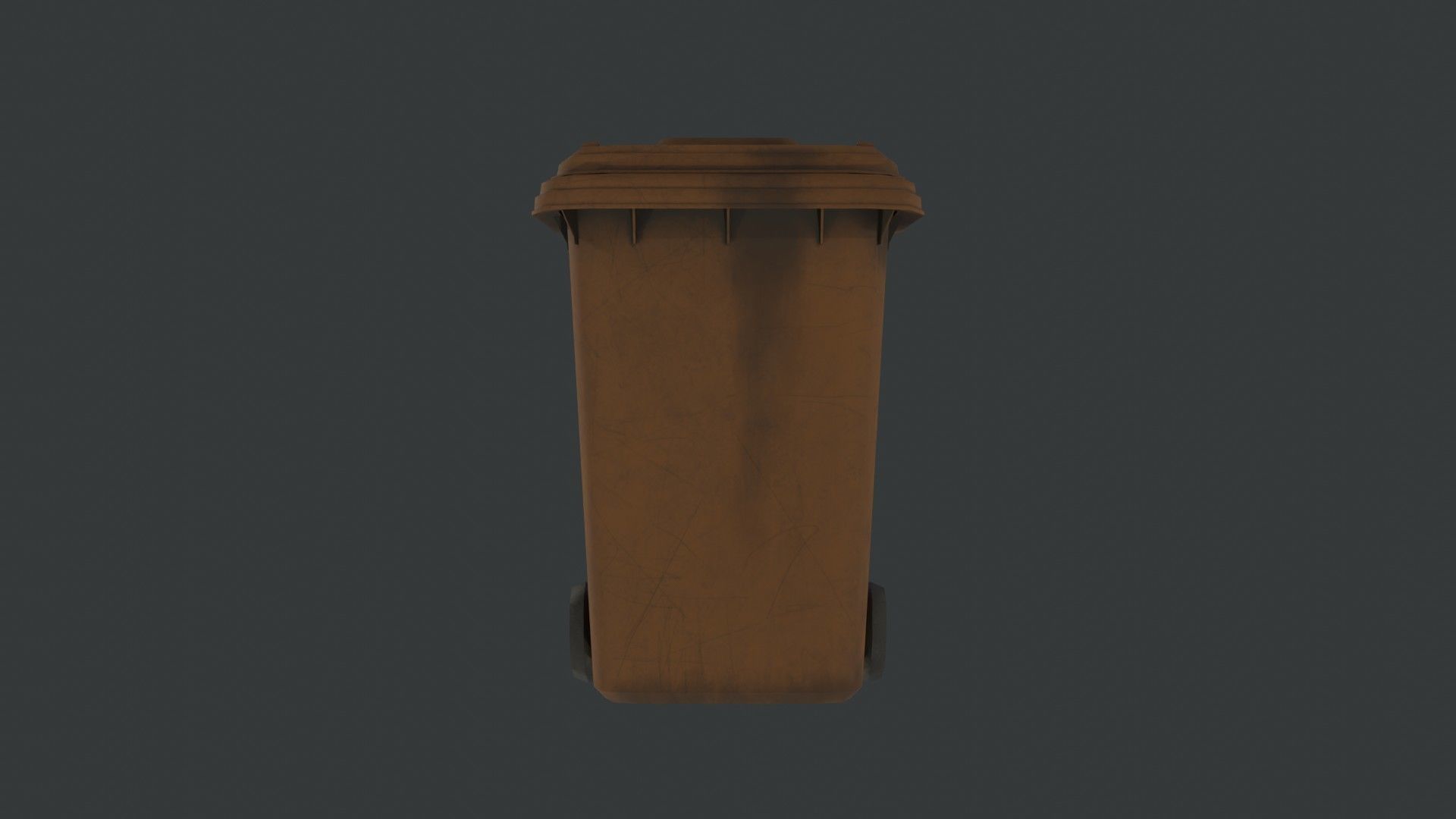 Plastic Trash Container Low-poly 3D model_2