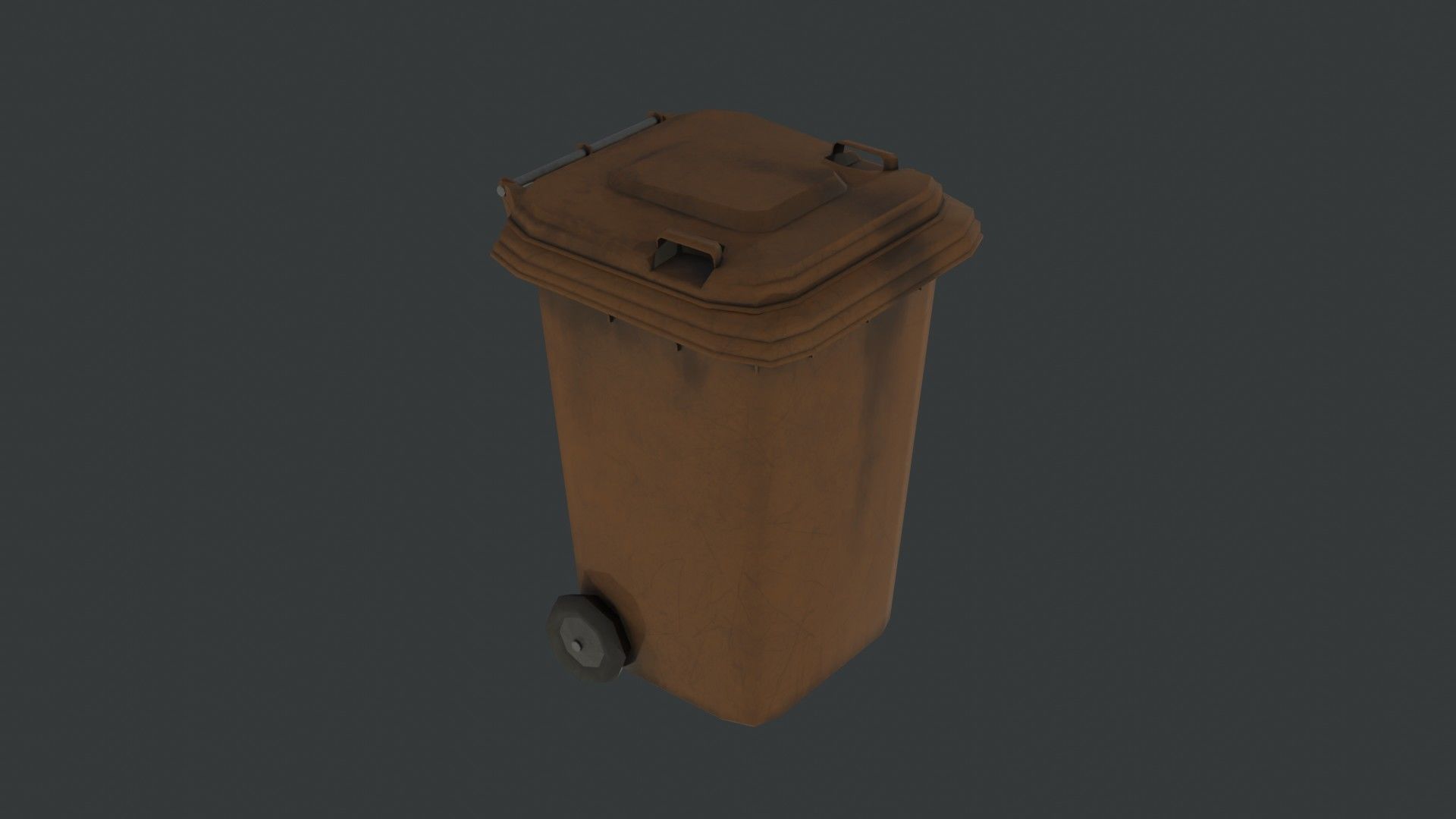 Plastic Trash Container Low-poly 3D model_3