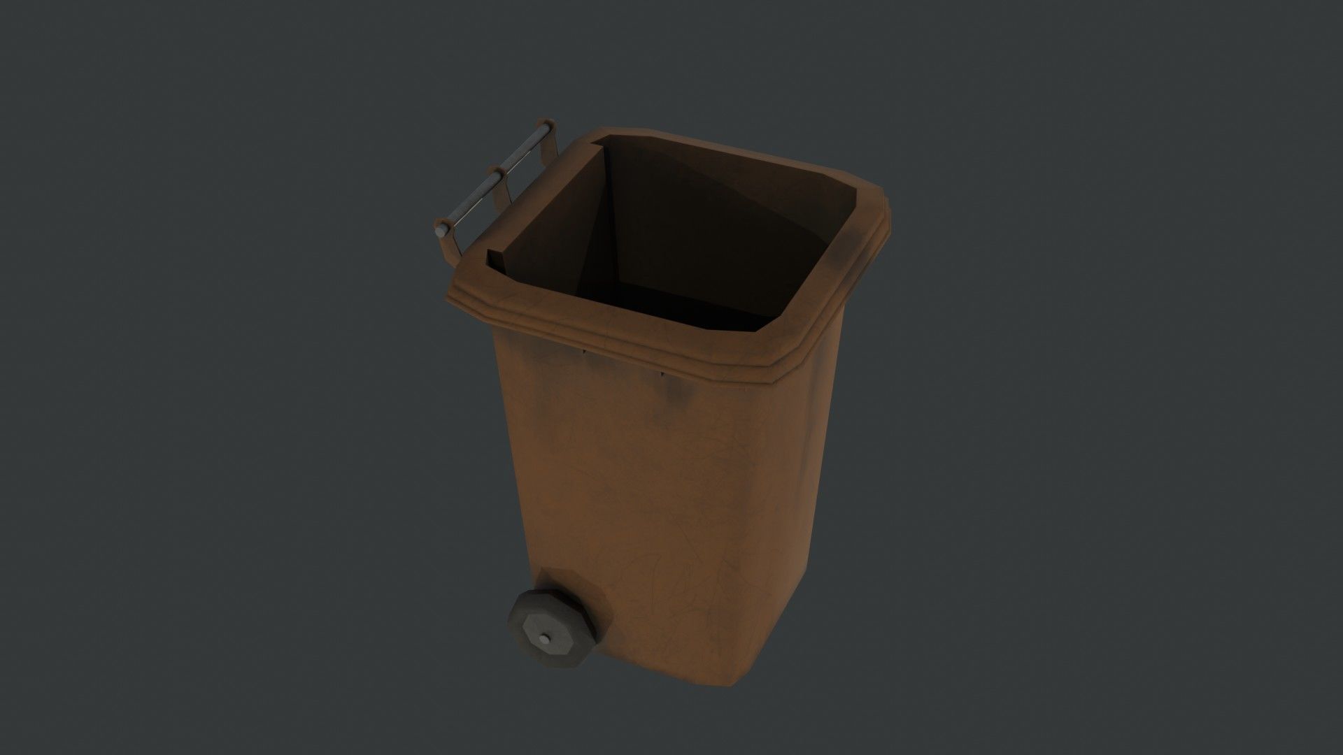 Plastic Trash Container Low-poly 3D model_5