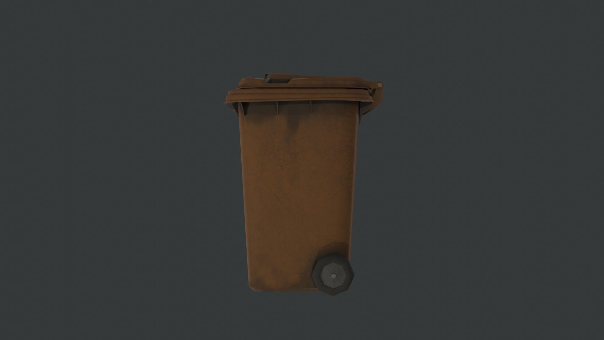 Plastic Trash Container Low-poly 3D model_4