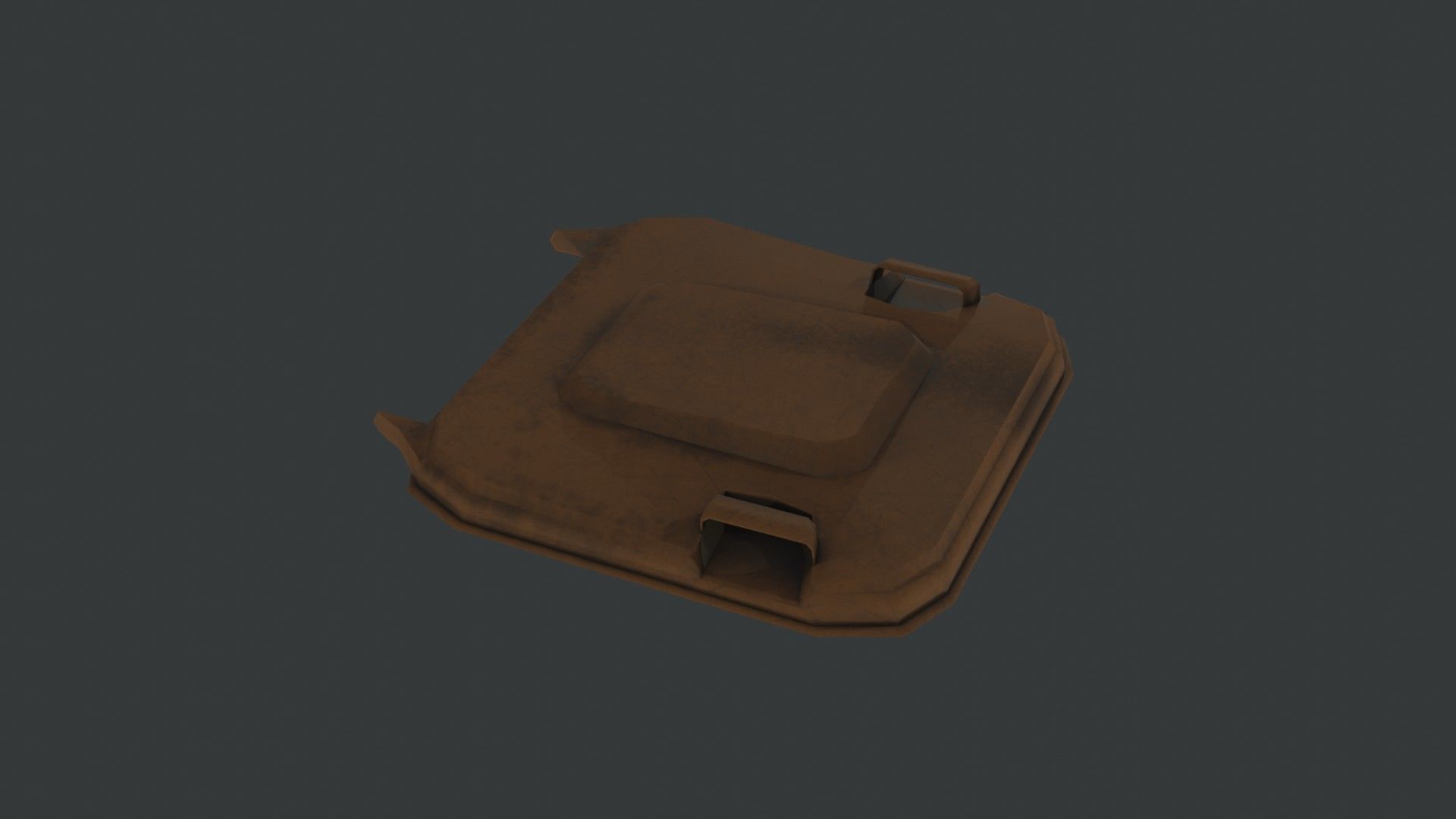 Plastic Trash Container Low-poly 3D model_6