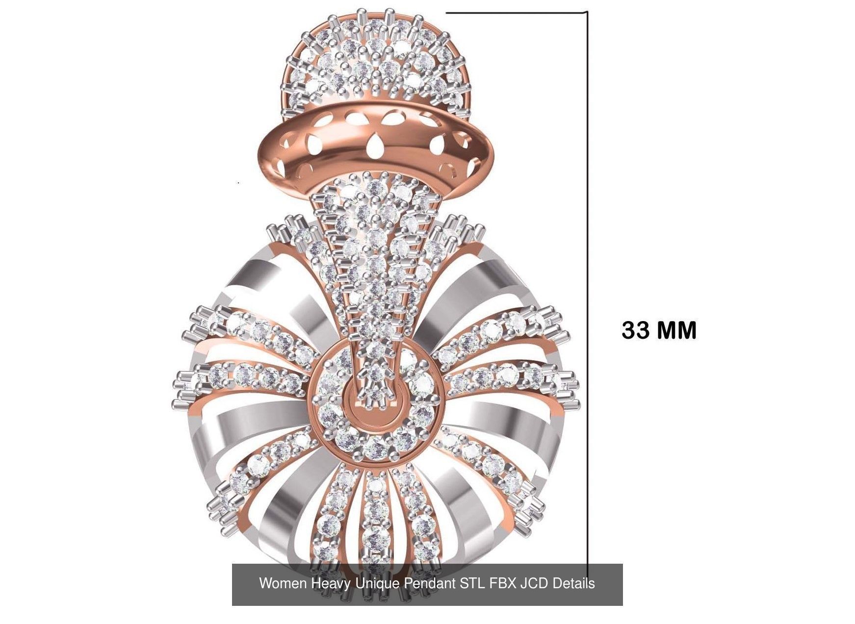 82 Women Heavy Unique Pendant STL FBX JCD Details Collection _30