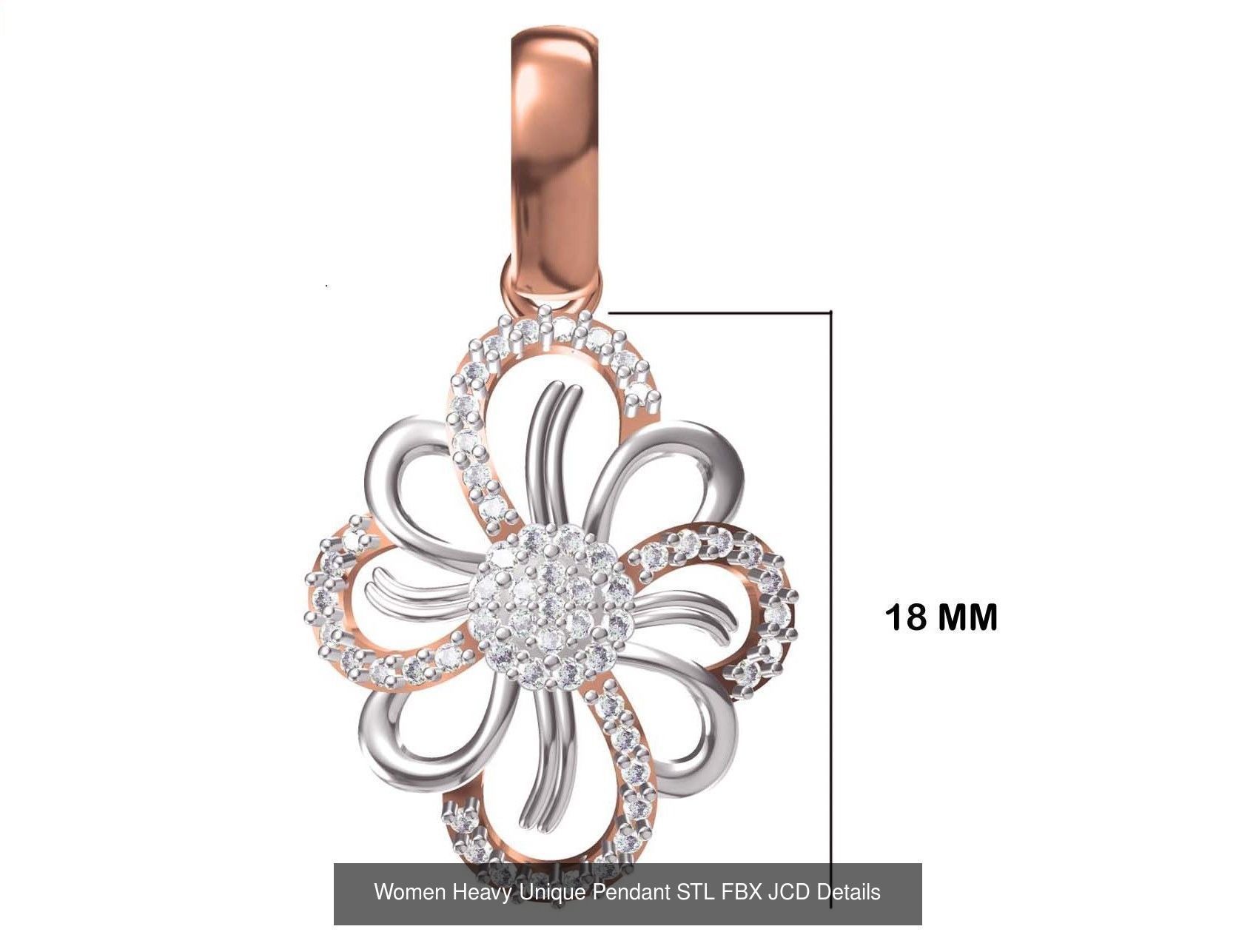 82 Women Heavy Unique Pendant STL FBX JCD Details Collection _28