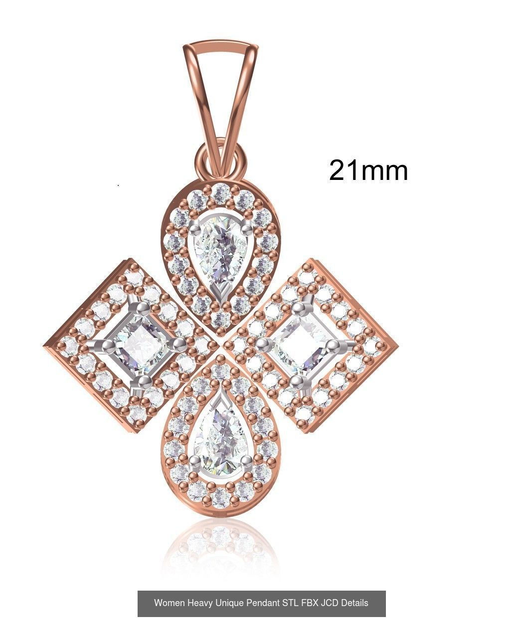 82 Women Heavy Unique Pendant STL FBX JCD Details Collection _15
