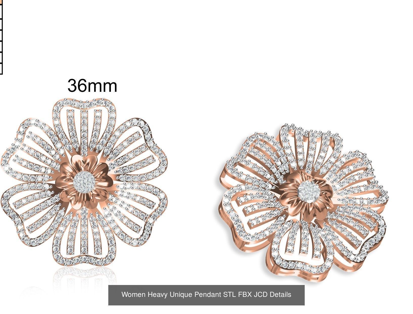 82 Women Heavy Unique Pendant STL FBX JCD Details Collection _36