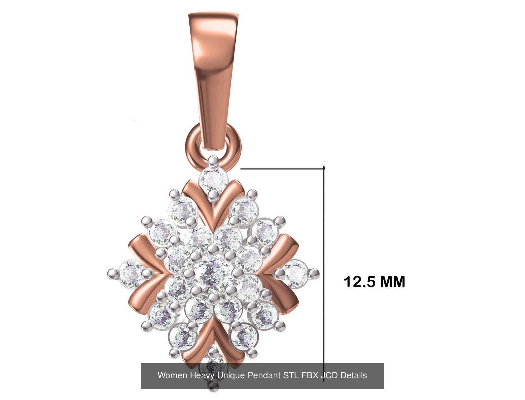 82 Women Heavy Unique Pendant STL FBX JCD Details Collection _29