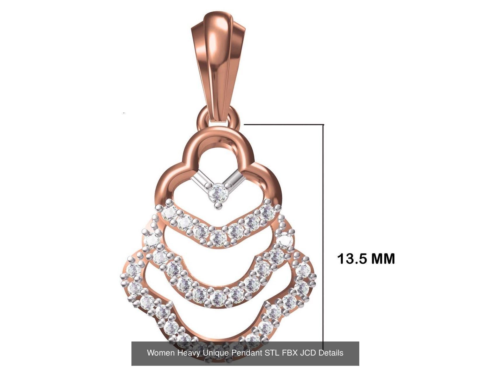 82 Women Heavy Unique Pendant STL FBX JCD Details Collection _27