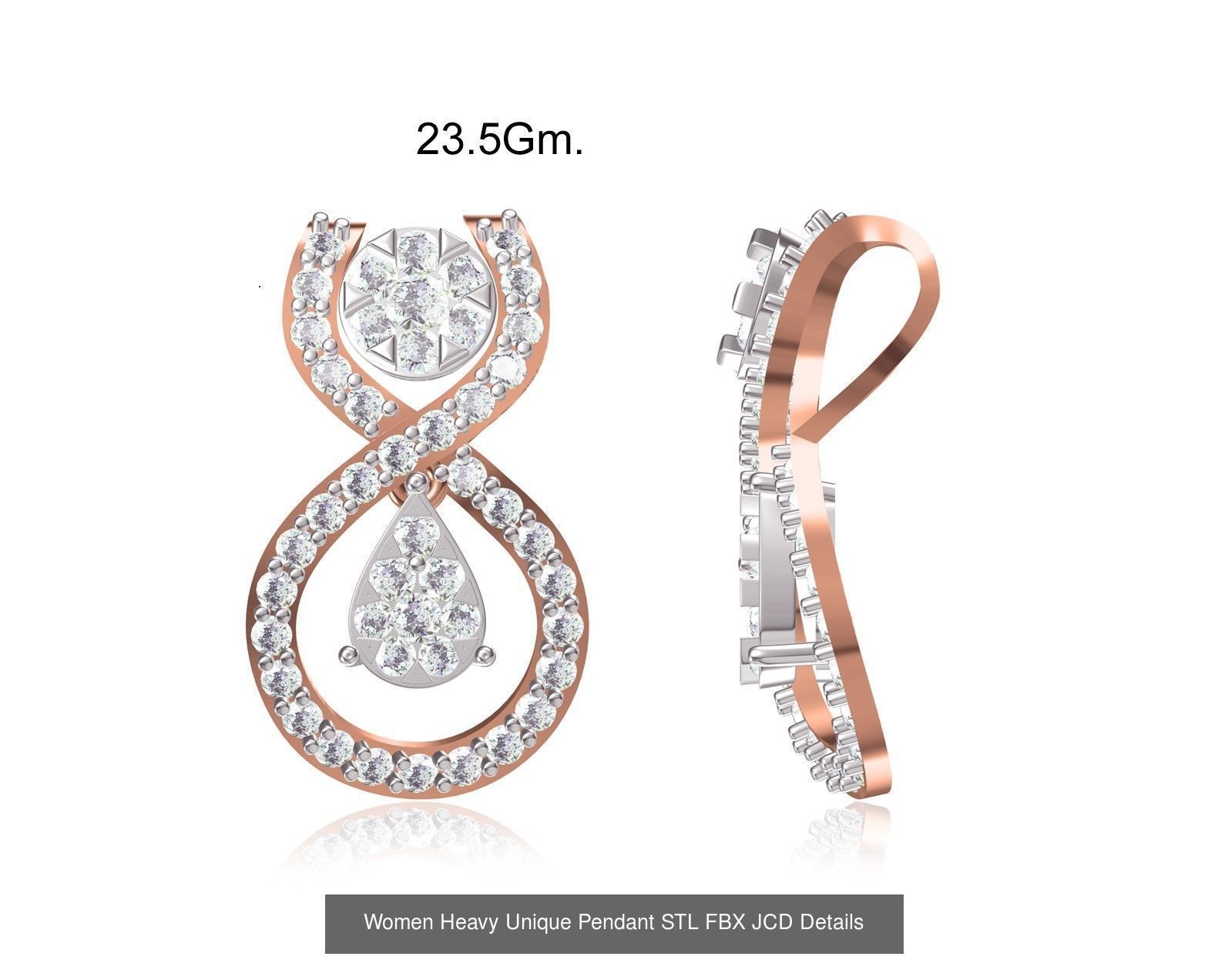 82 Women Heavy Unique Pendant STL FBX JCD Details Collection _25