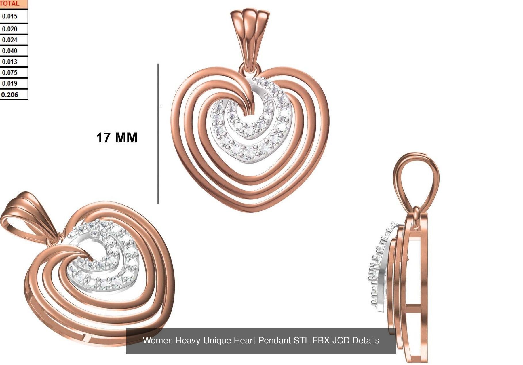 82 Women Heavy Unique Pendant STL FBX JCD Details Collection _71