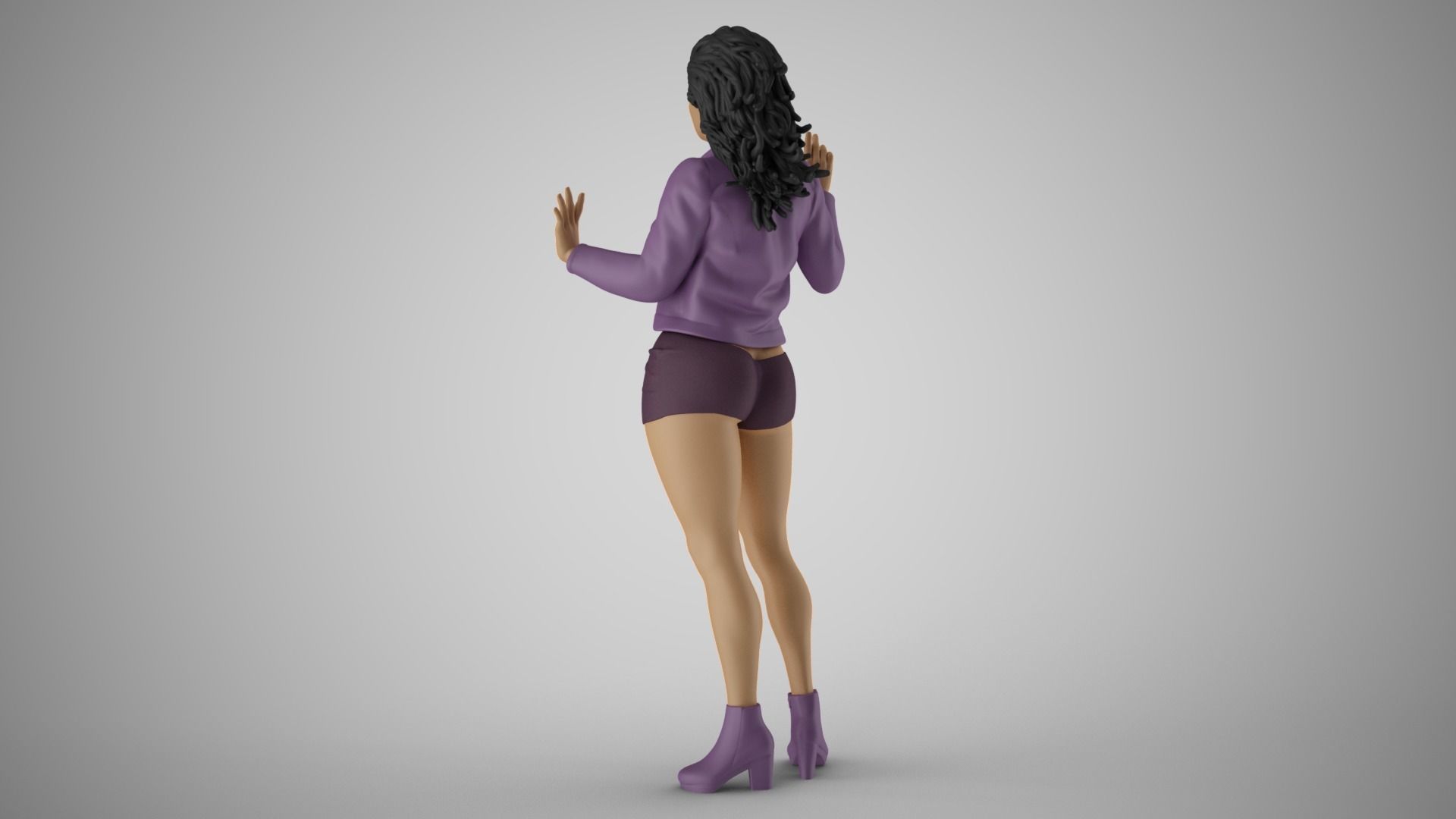 Young Woman Flashing 2 3D print model_8