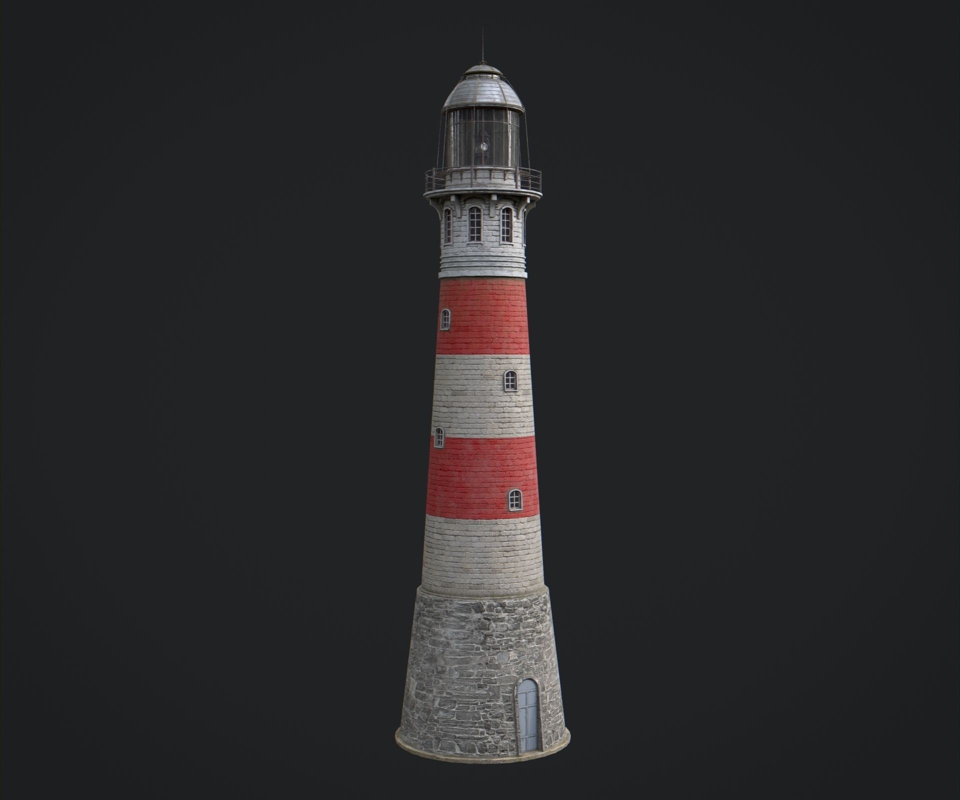 Lighthouse Low-poly 3D model_4