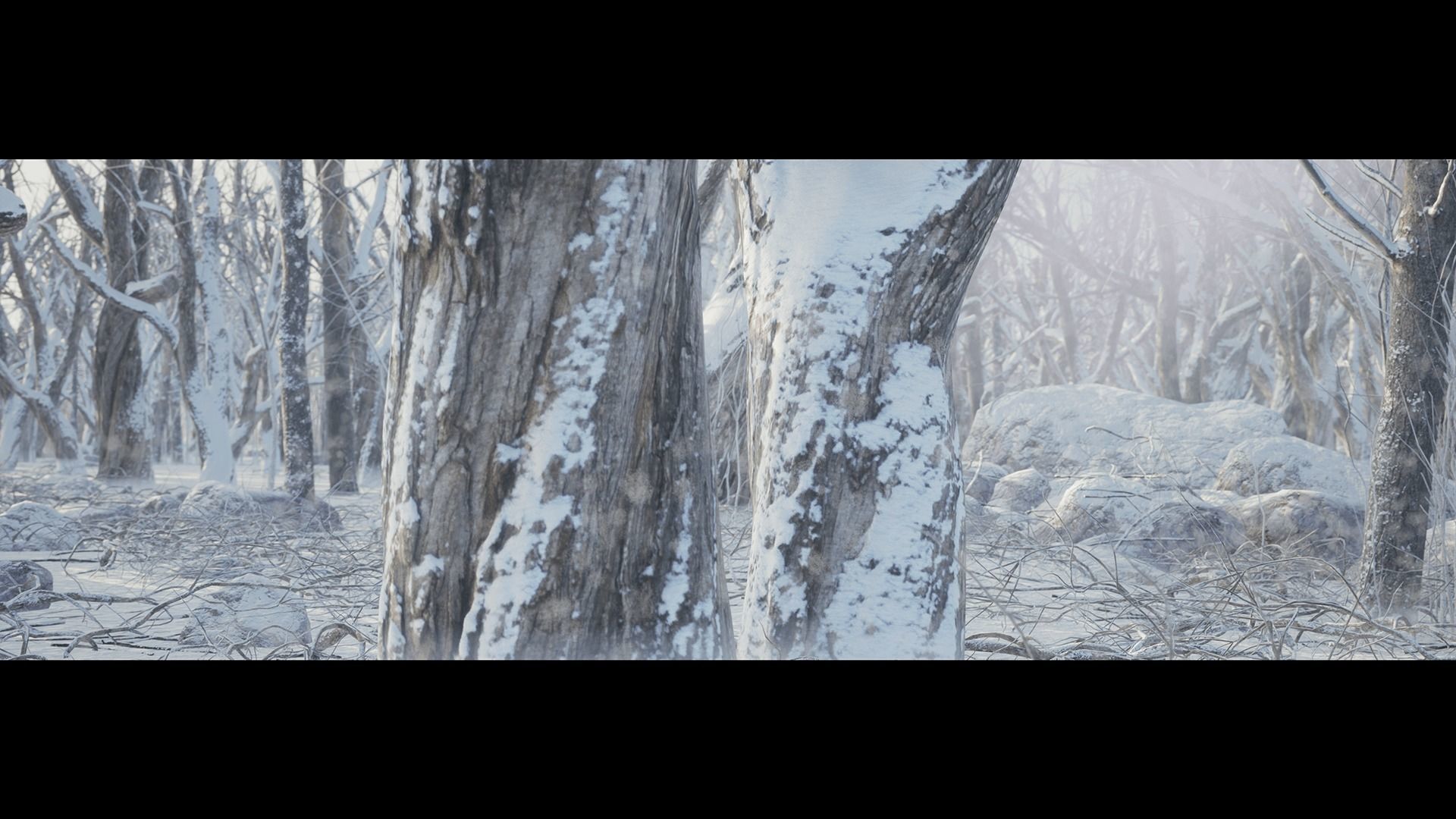 WinterForest Low-poly 3D model_8