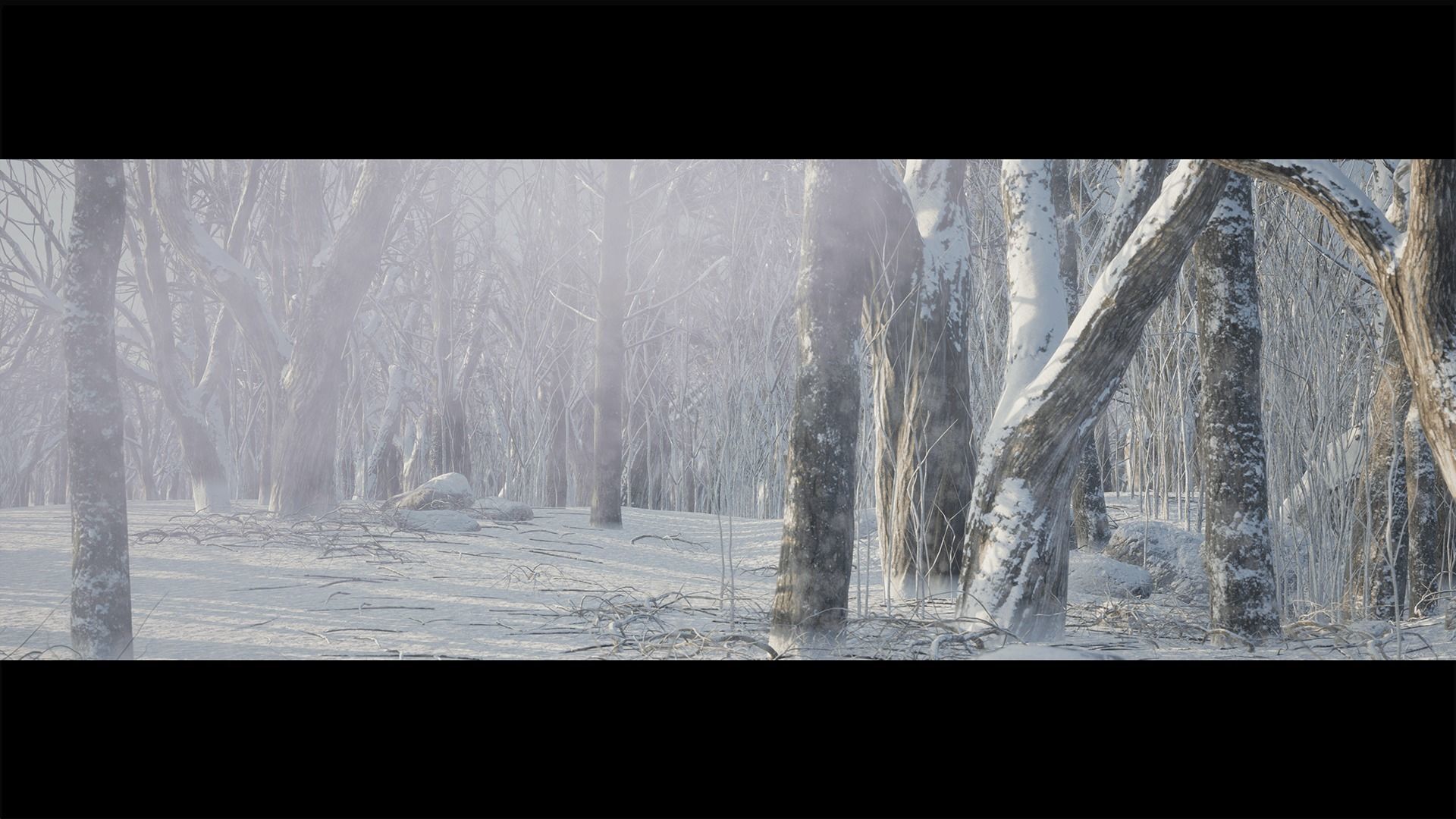 WinterForest Low-poly 3D model_6