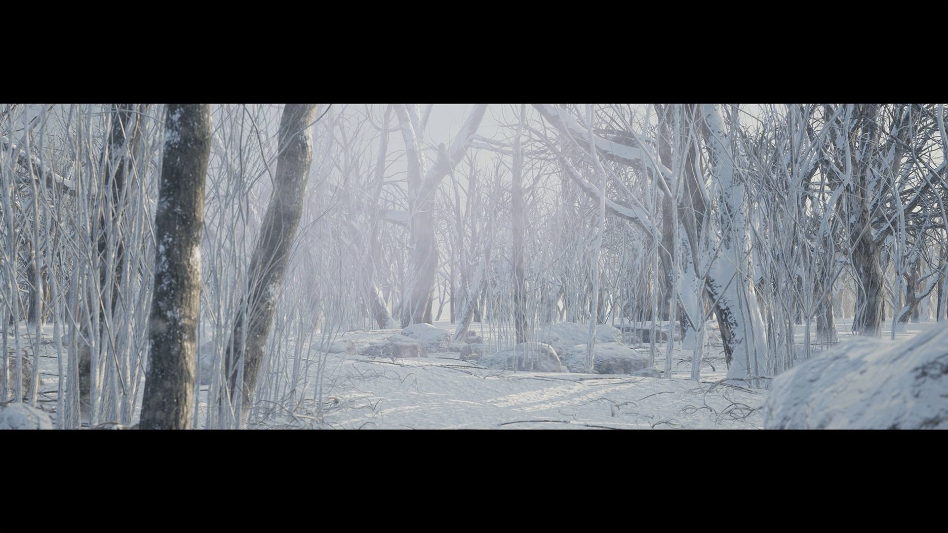 WinterForest Low-poly 3D model_4