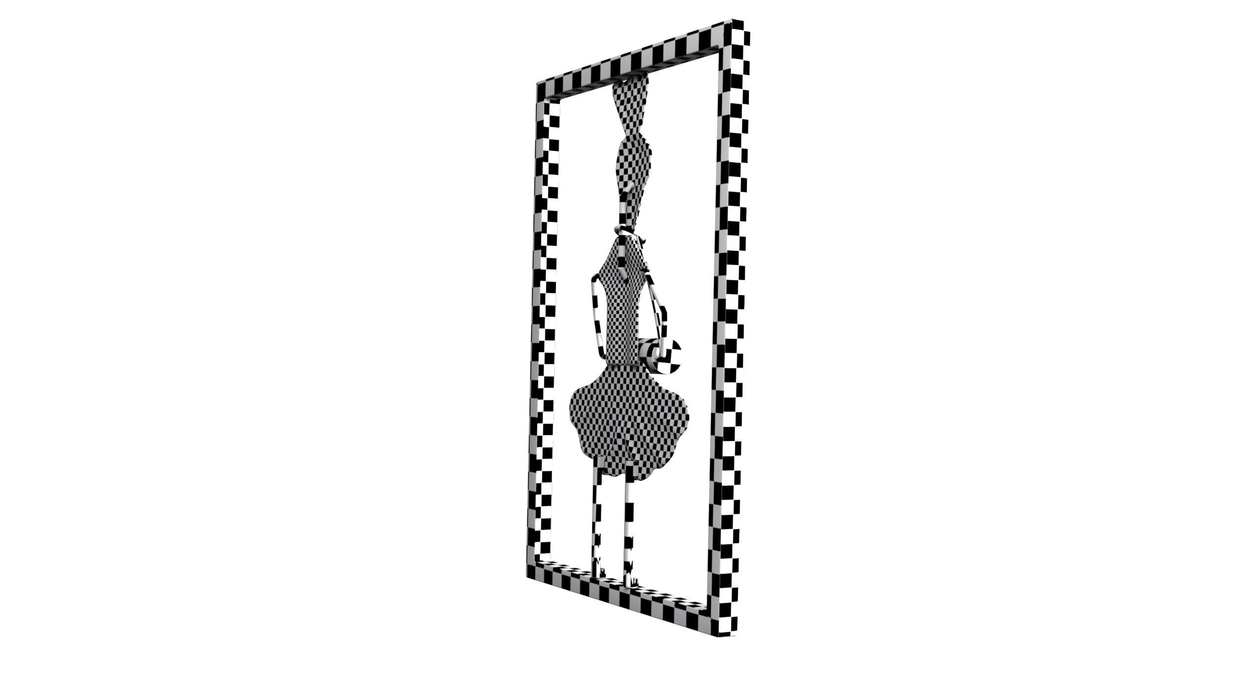 Wall Decorative Low-poly 3D model_35