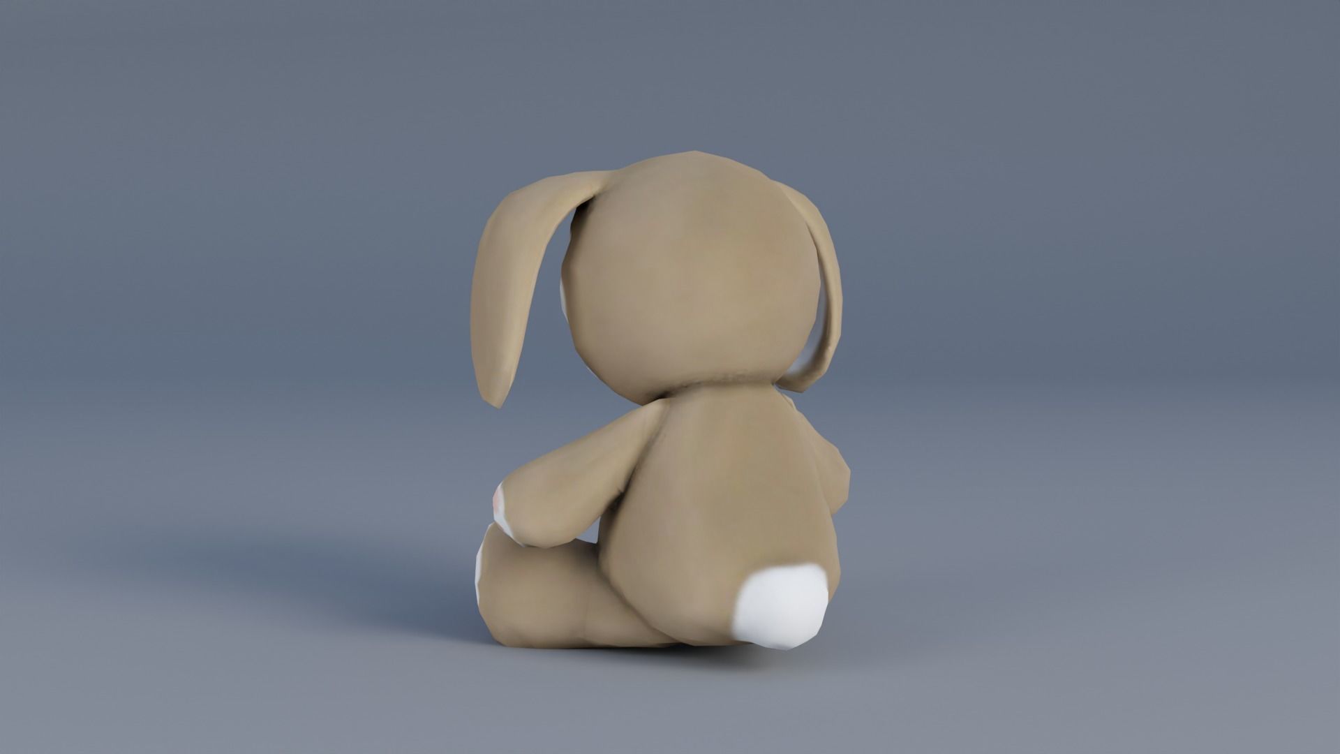Cute Rabbit toy Low-poly 3D model_2