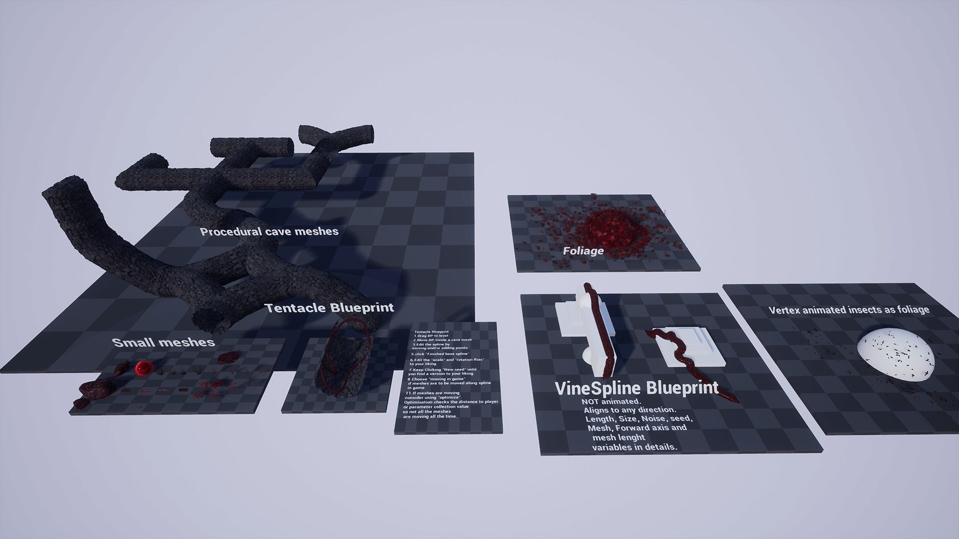 Tentacles Low-poly 3D model_10