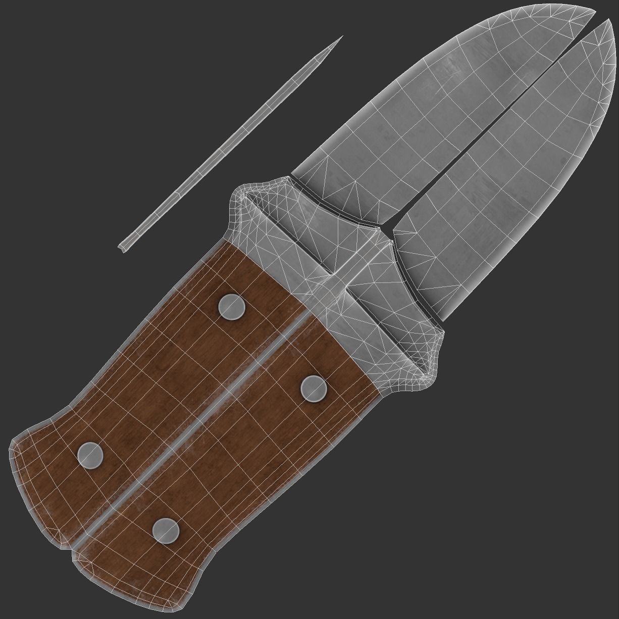 Knife Game Ready Low-poly 3D model_3