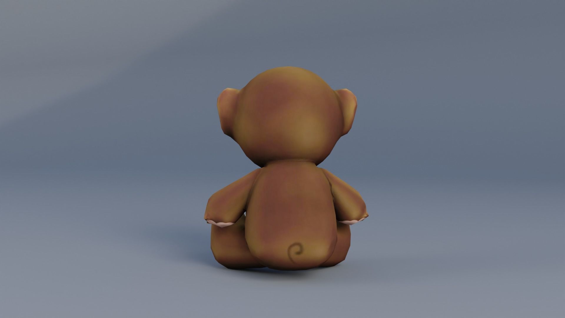 Monkey Toy Low-poly 3D model_2