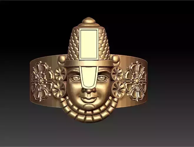 THIRUPATHI BALAJI RING 3D print model