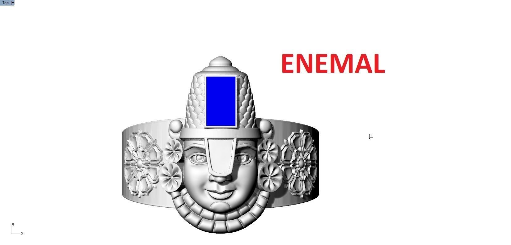 THIRUPATHI BALAJI RING 3D print model_3