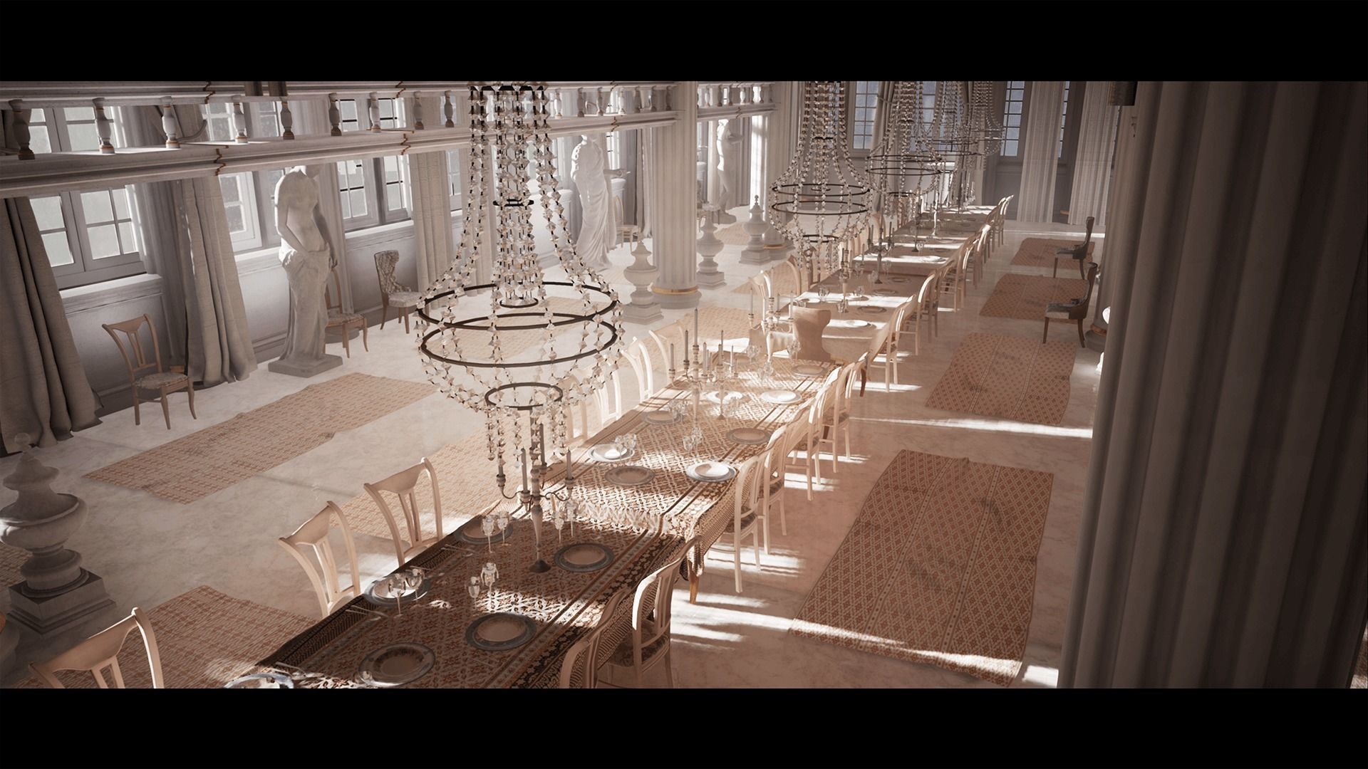 PalaceHall Low-poly 3D model_9