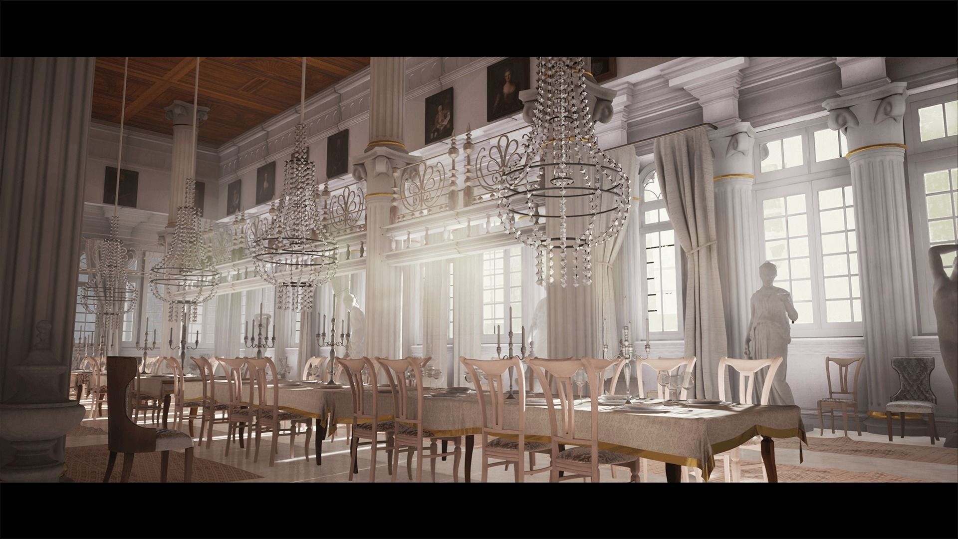 PalaceHall Low-poly 3D model_4