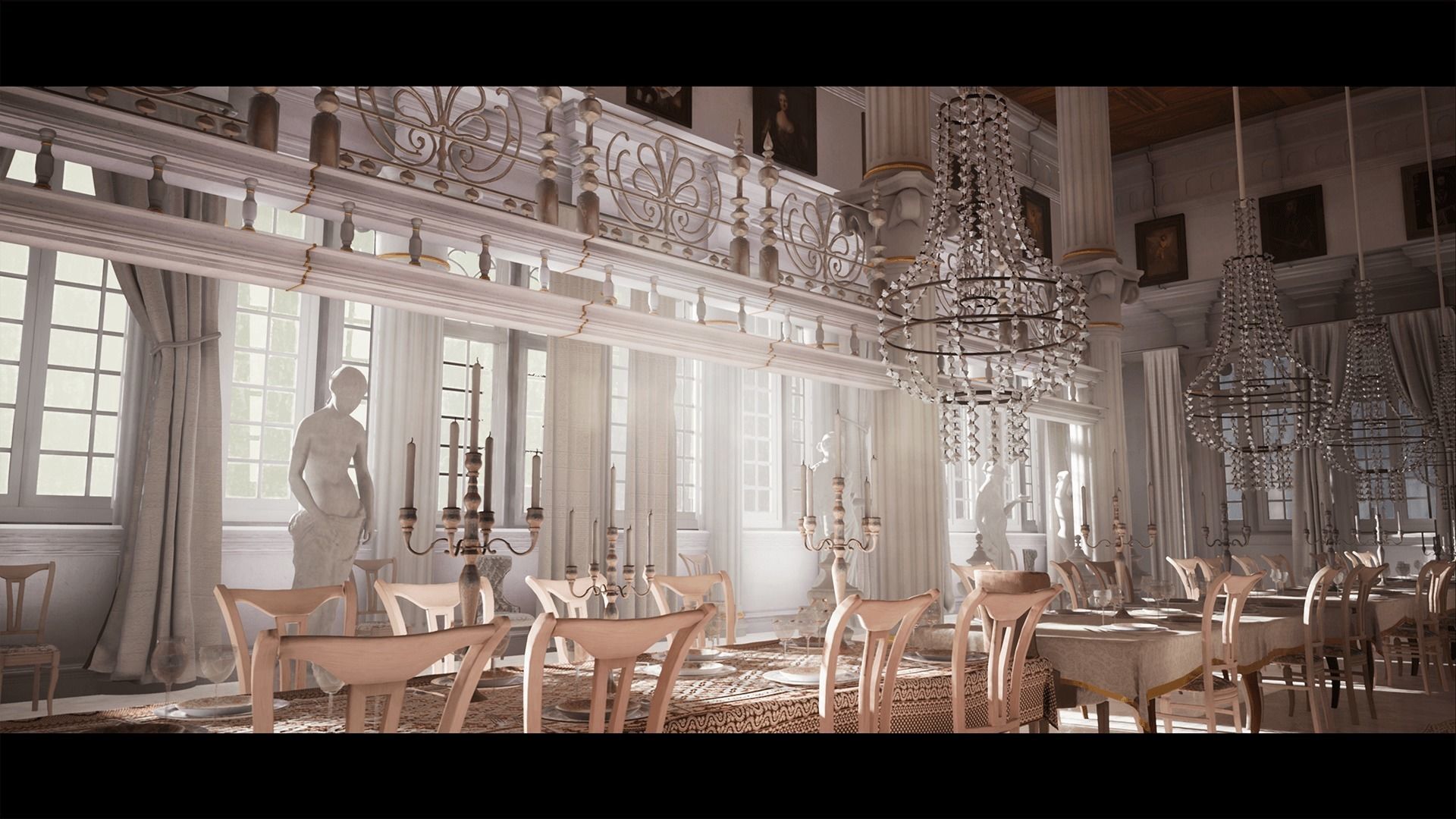 PalaceHall Low-poly 3D model_5