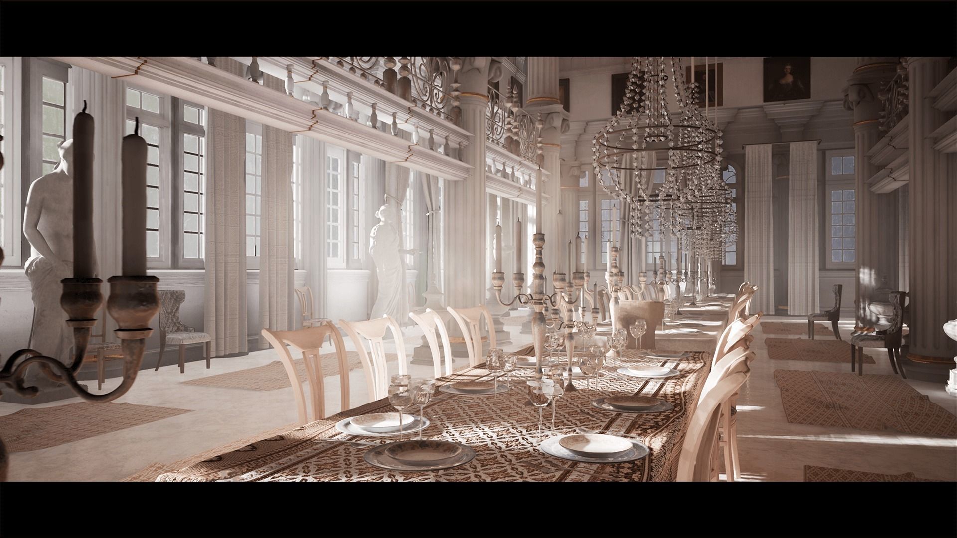 PalaceHall Low-poly 3D model_11