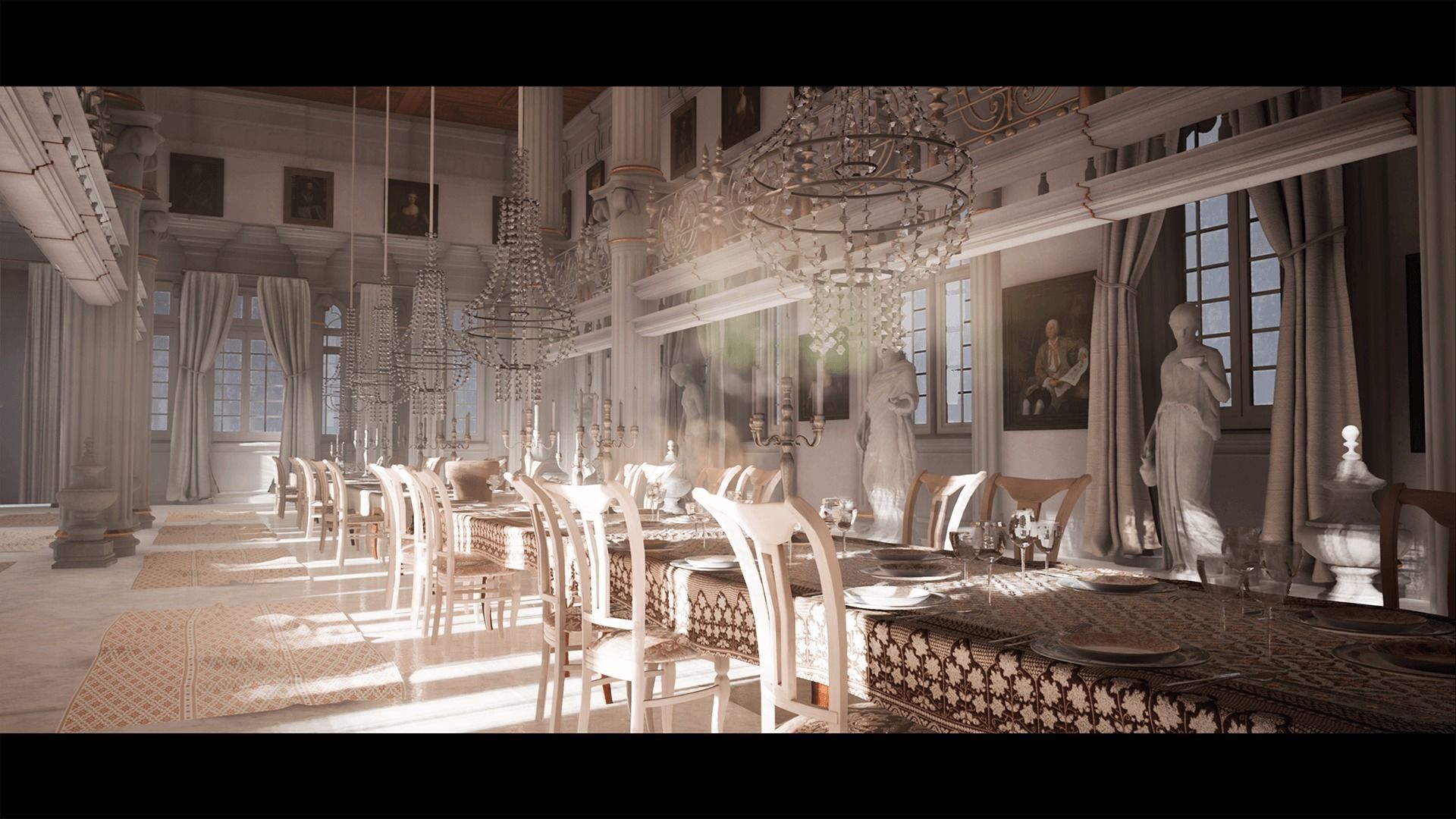 PalaceHall Low-poly 3D model_7