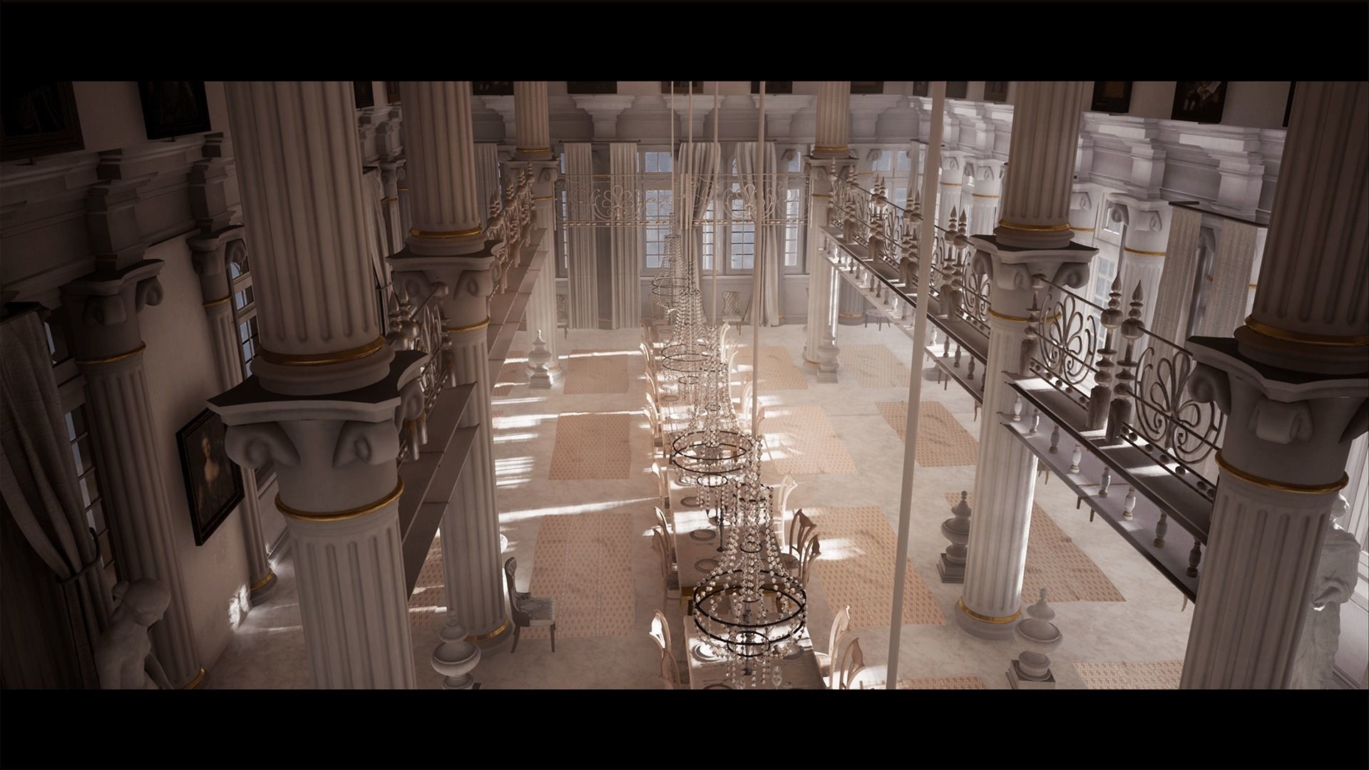 PalaceHall Low-poly 3D model_10