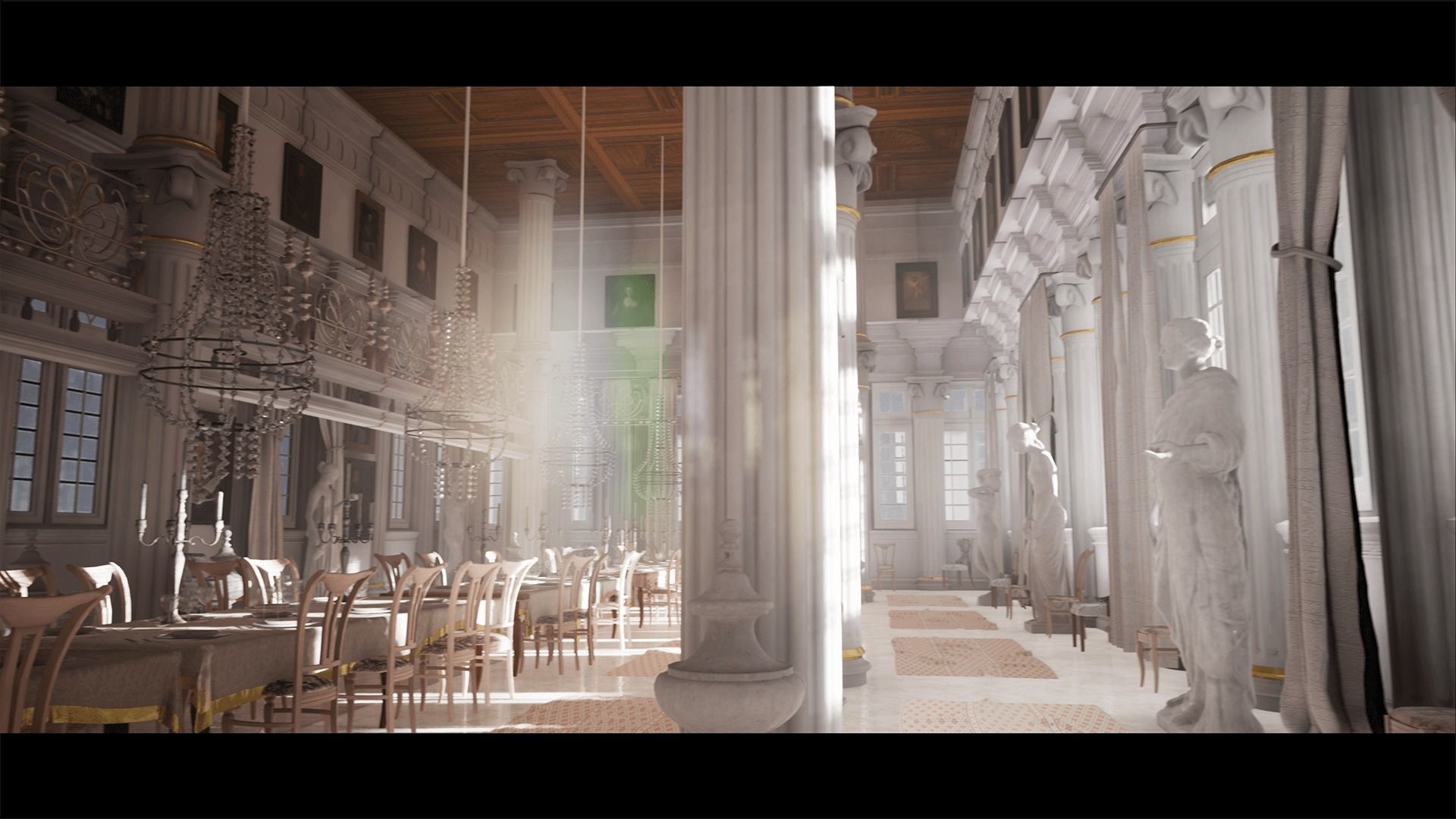 PalaceHall Low-poly 3D model_2