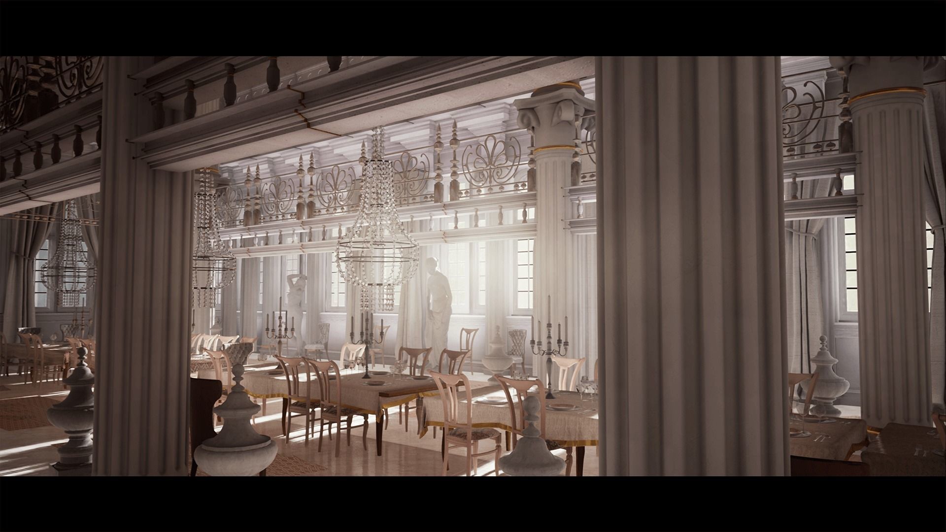 PalaceHall Low-poly 3D model_8