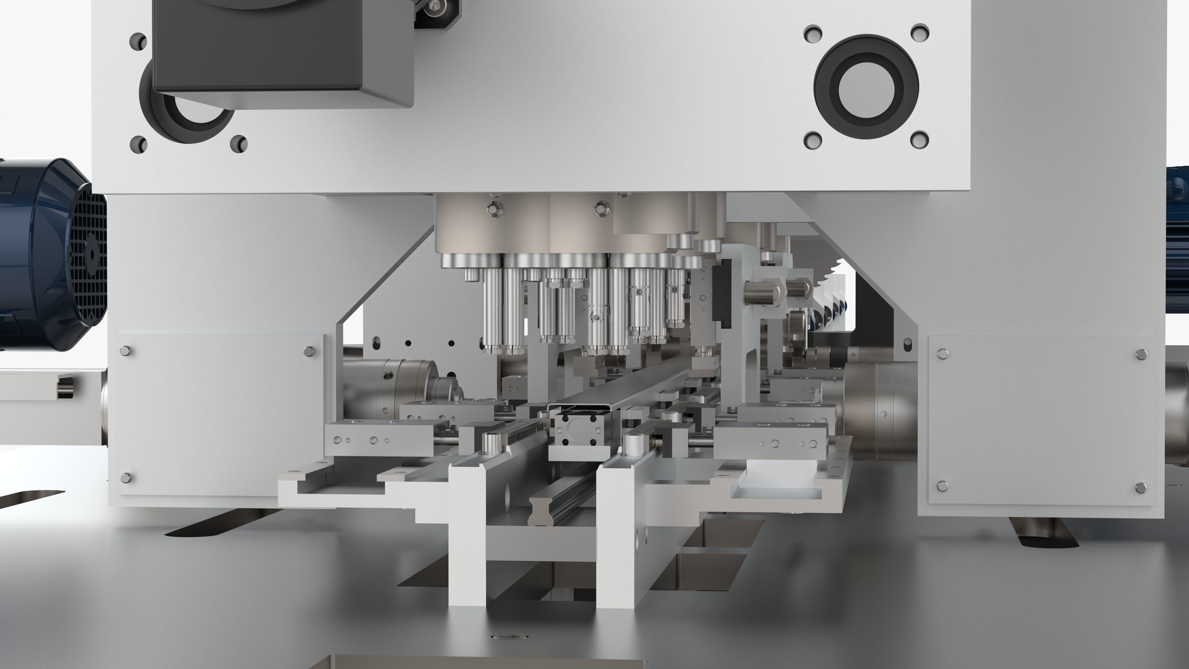 Square Tube Bar Feed Cutting Drilling and Tapping Machine 3D model_8