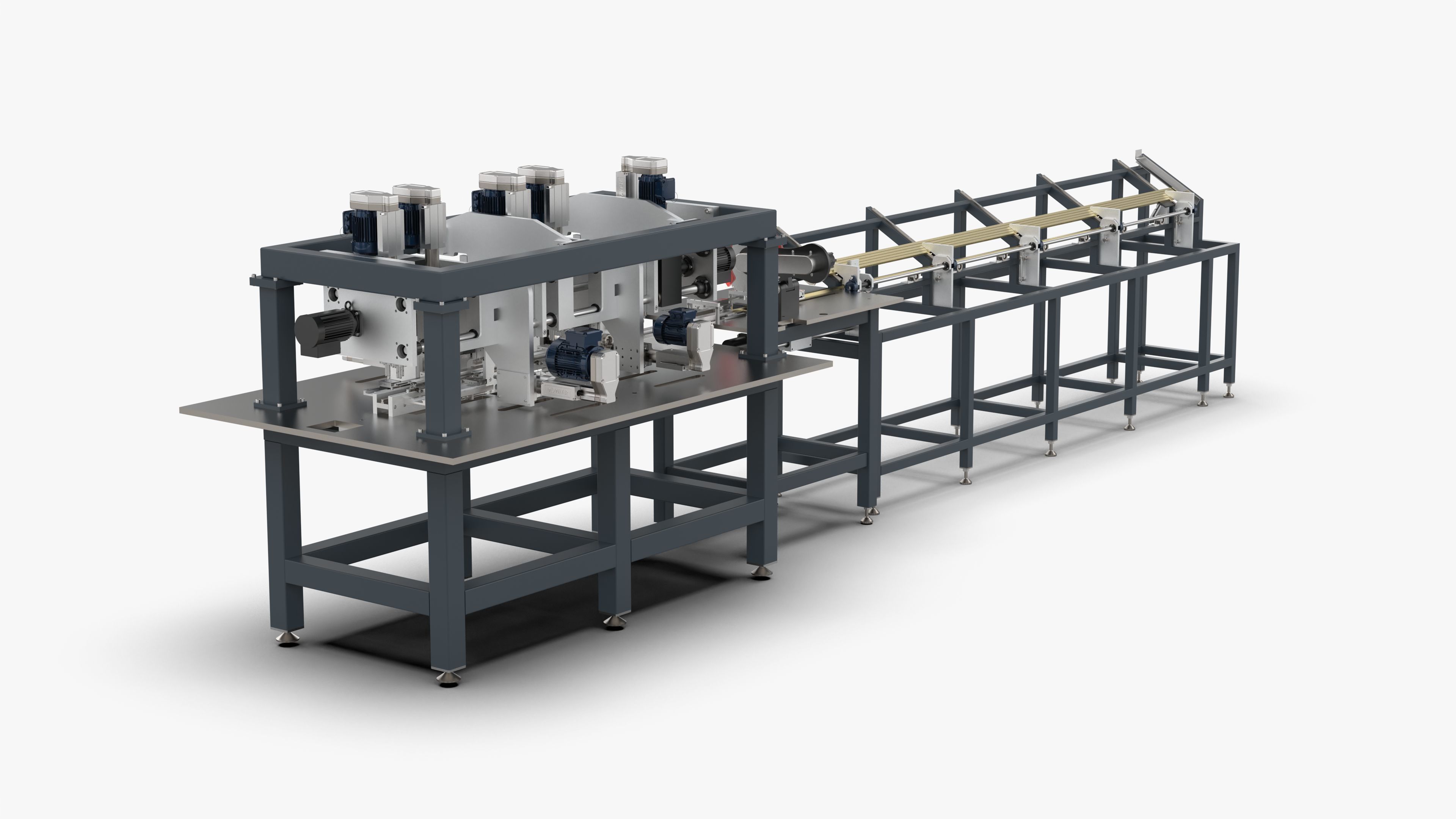 Square Tube Bar Feed Cutting Drilling and Tapping Machine 3D model_15